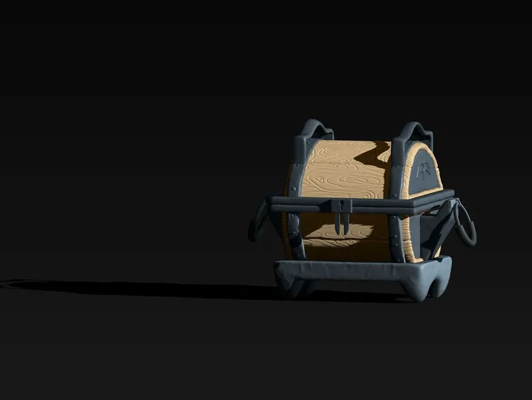 wood-metal chest